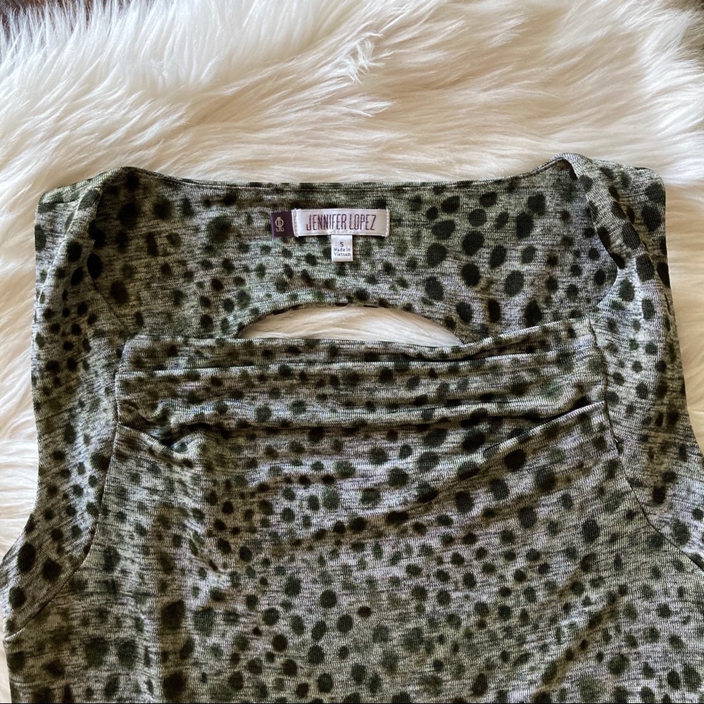 Jennifer Lopez Cheetah Print Cowl Neck Dress - Picture 4 of 9